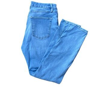GOOD AMERICAN Good Legs Skinny Jeans Size 14/15 32x28 Light Wash Distressed